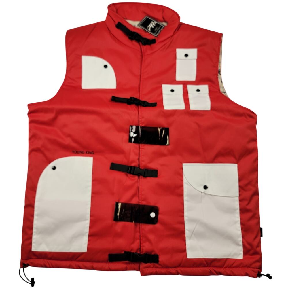 The Hideout Clothing THC x YK Osiris Vest Men’s 3XL Red White NWT Limited